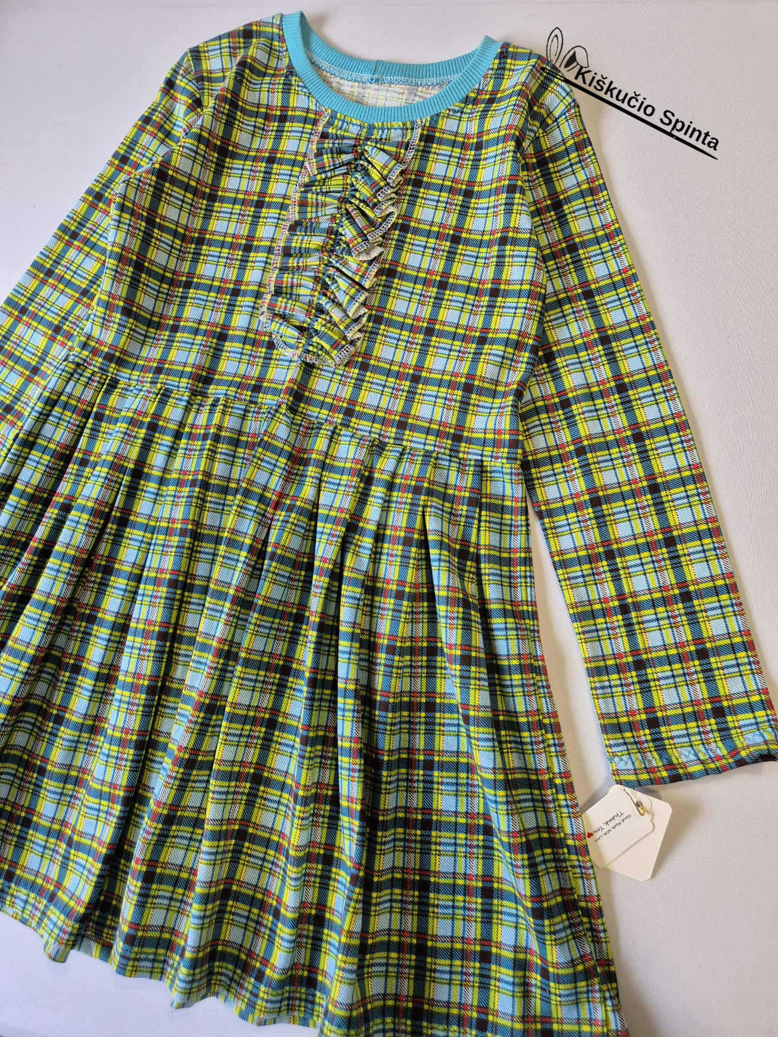 Suknelė "Langeliai" 128 dydis