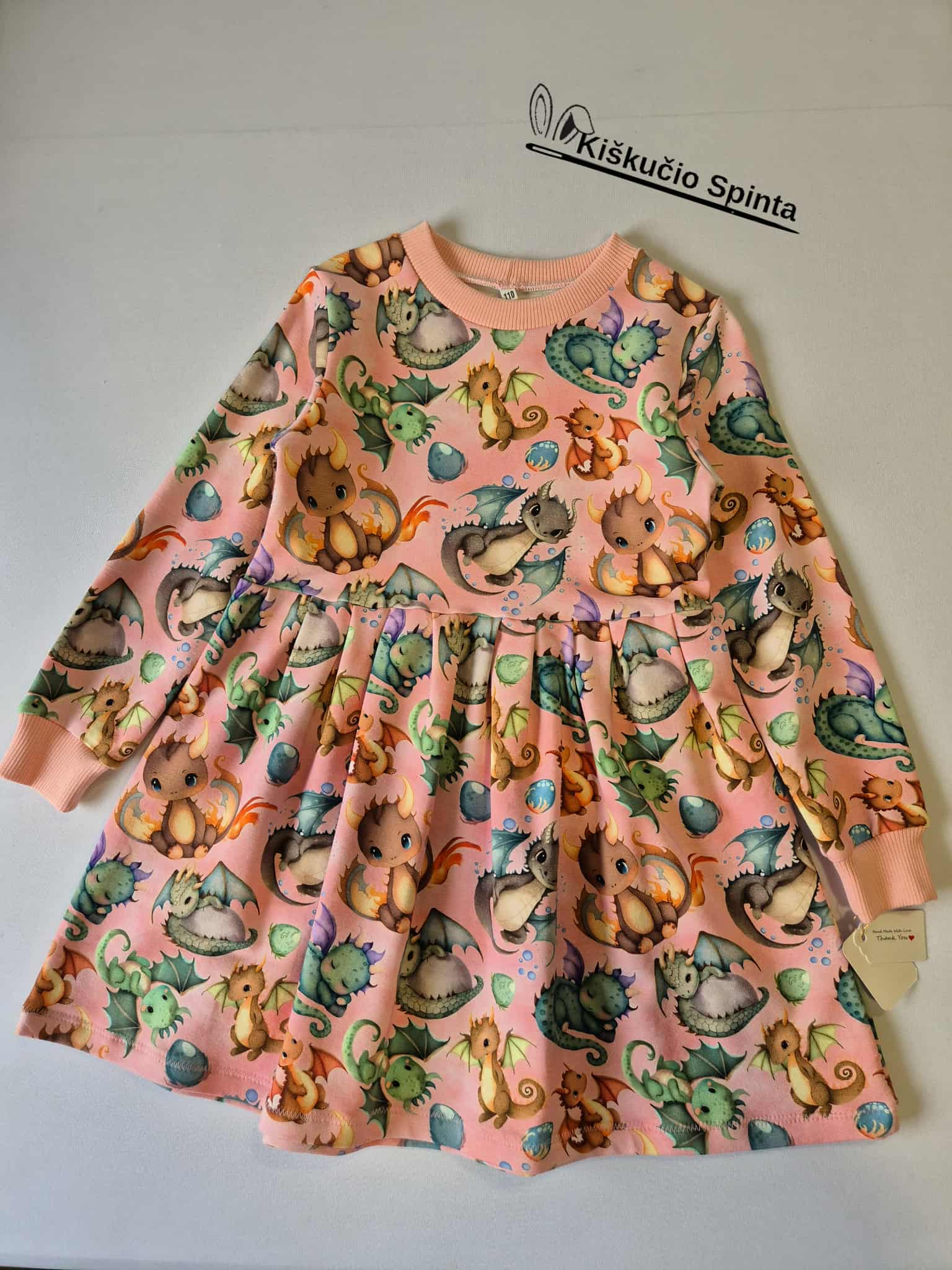Suknelė "Drakoniukai" 110 dydis