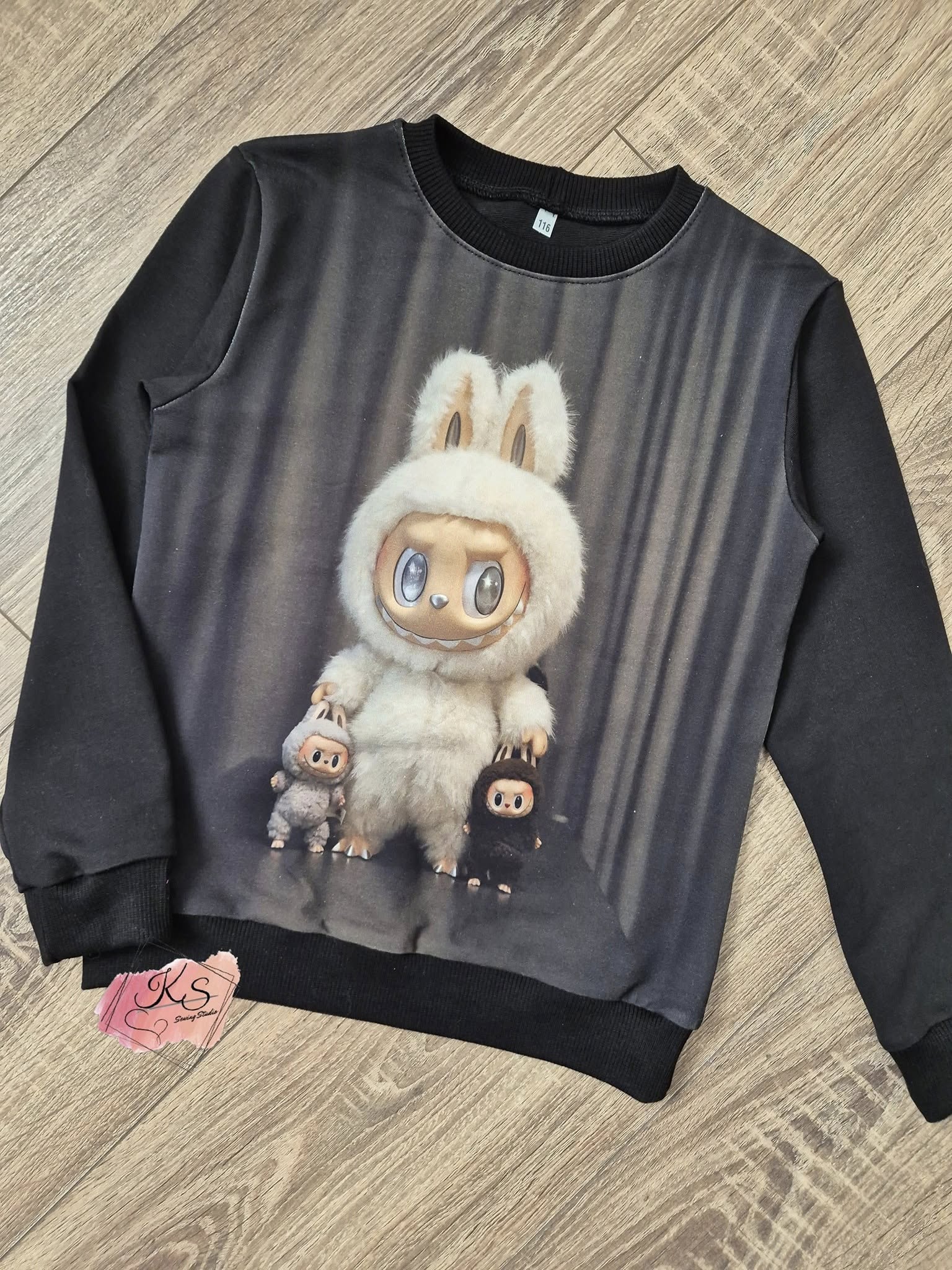 Megztukas "Baltas Labubu" 116 dydis