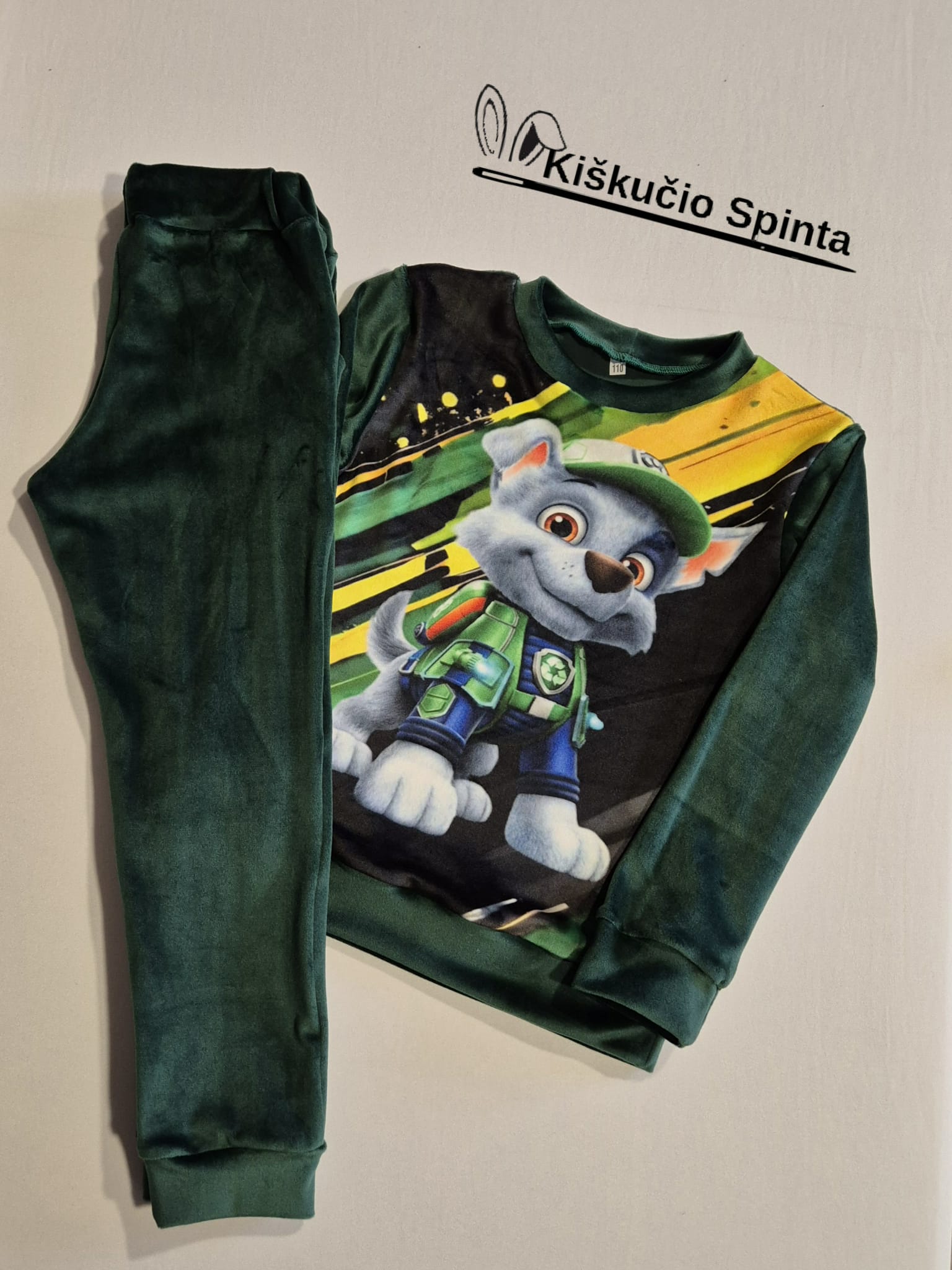 Soft veliūro kostiumėlis "Paw Patrol ROCKY" 110 dydis