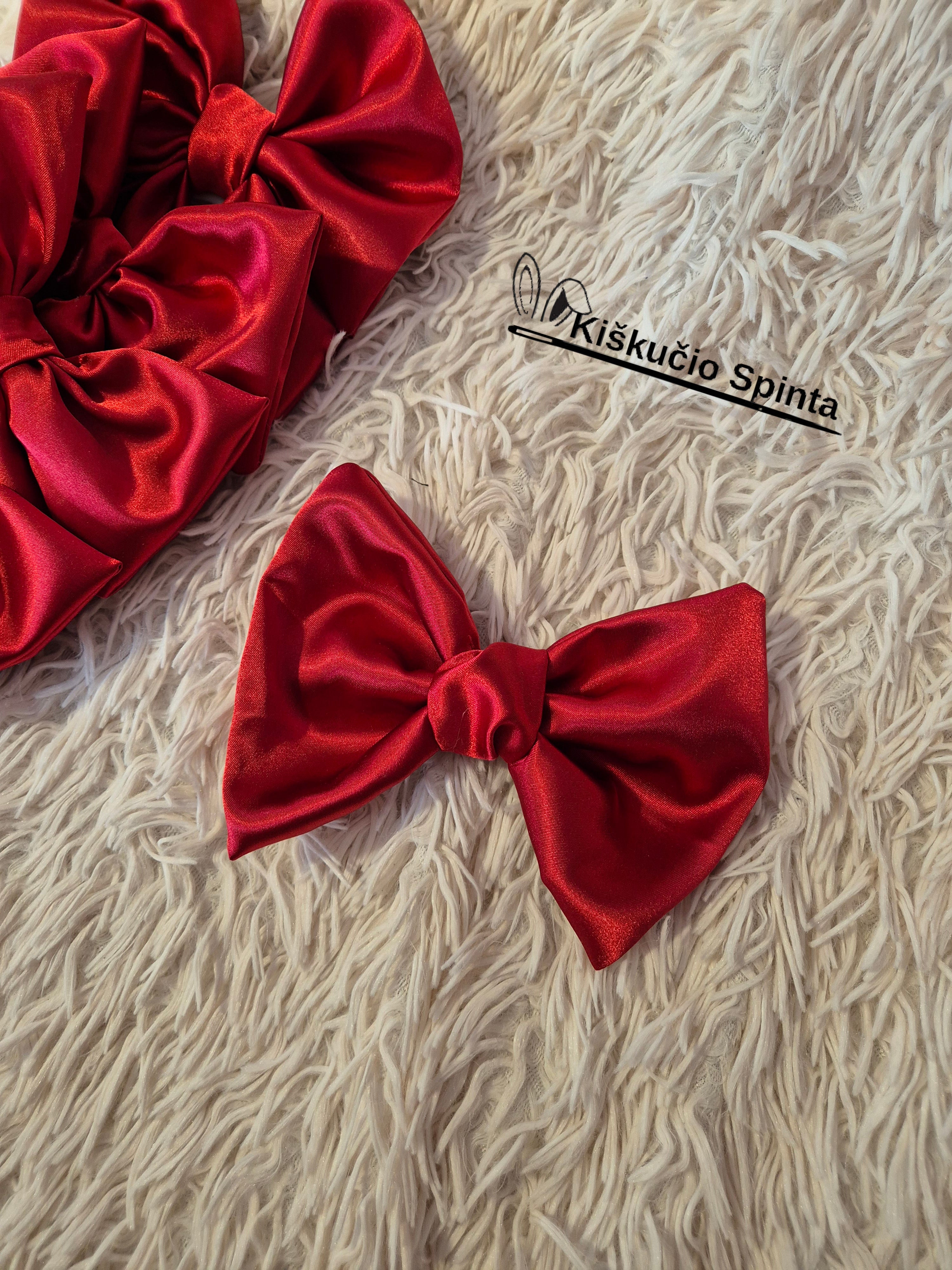 Kaspinas-Segė plaukams "Red"