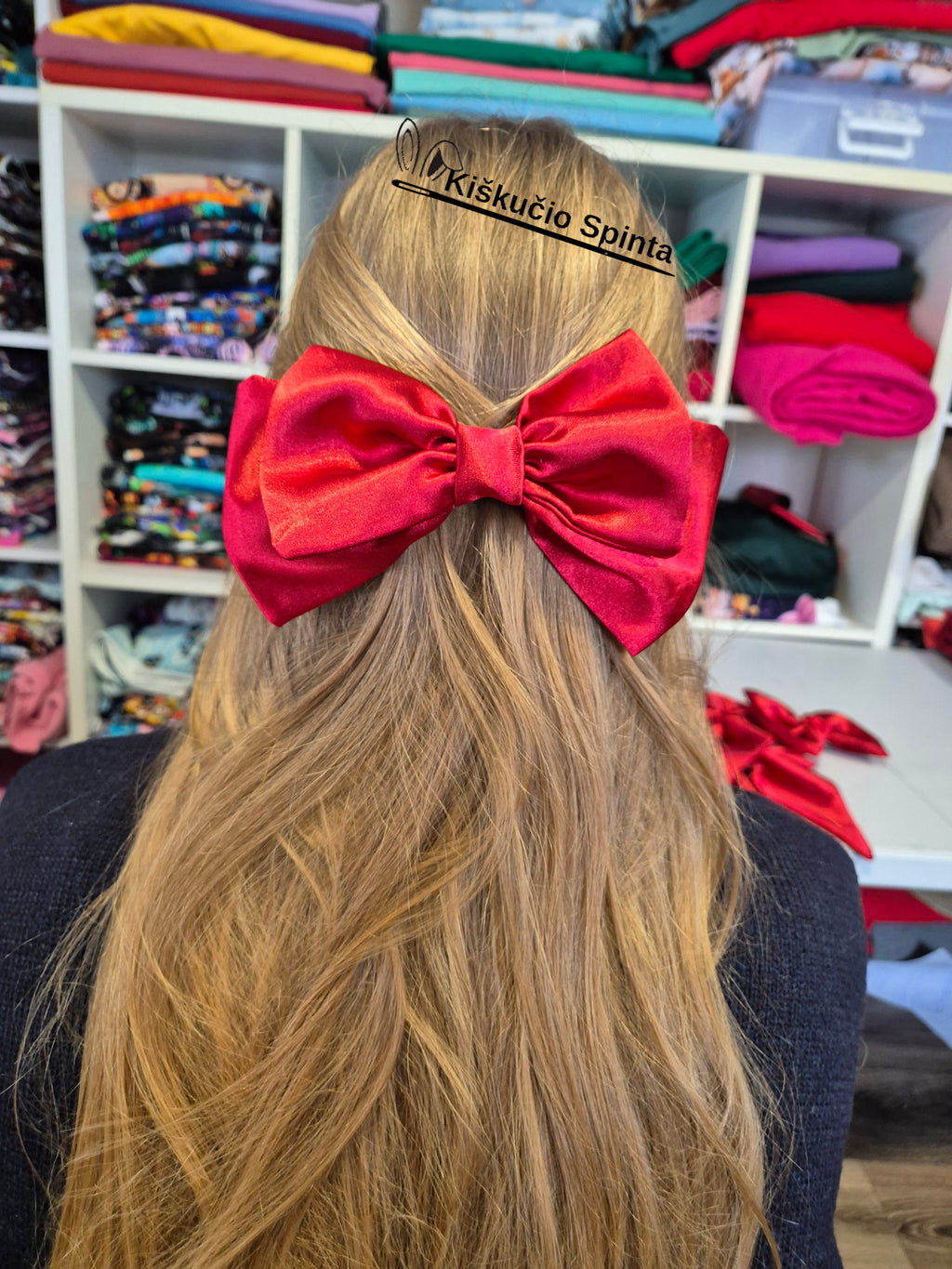 Kaspinas-Segė plaukams " RED"